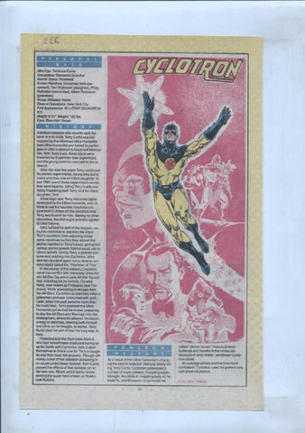 Ficha personaje DC Comics numero 266: Cyclotron + Cyborg