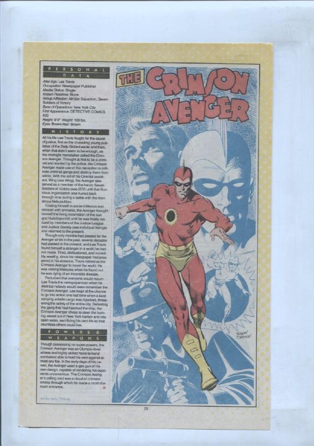 Ficha personaje DC Comics numero 267: Croc + The Crimson Avenger