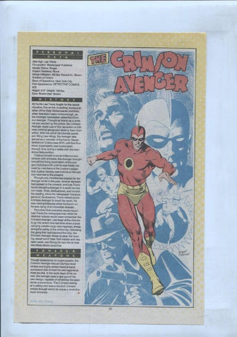 Ficha personaje DC Comics numero 267: Croc + The Crimson Avenger
