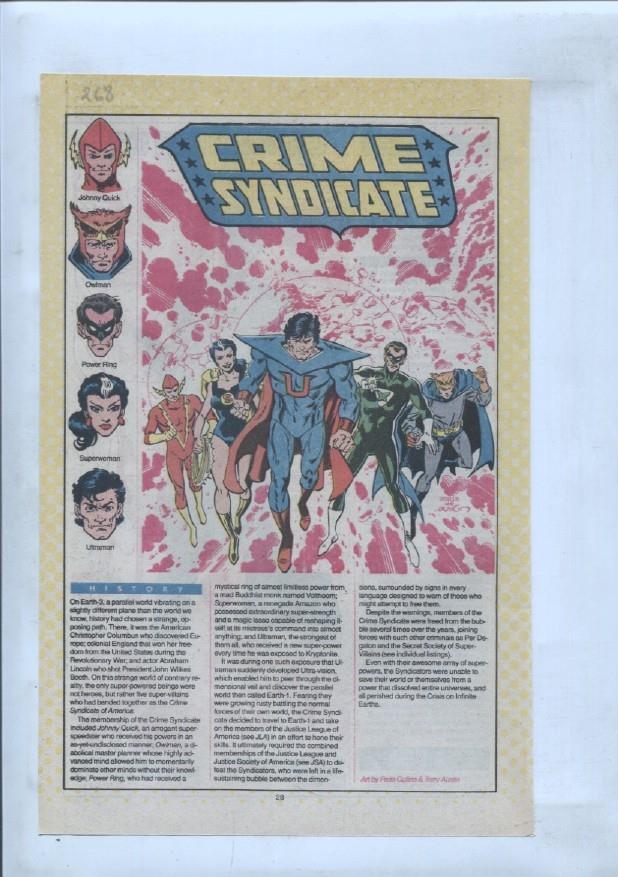 Ficha personaje DC Comics numero 268: Crime Syndicate + Crime Doctor