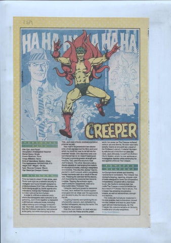 Ficha personaje DC Comics numero 269: Creeper + The Creature Commandos