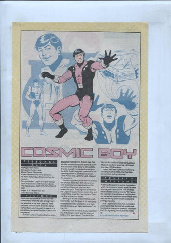 Ficha personaje DC Comics numero 271: Cosmic King + The Council + Cosmic Boy