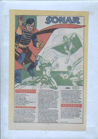 Ficha personaje DC Comics numero 258: Son of Vulcan + Sonar