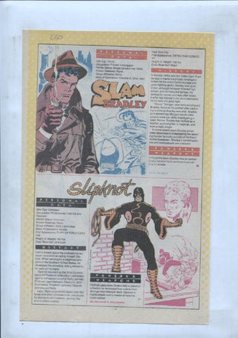Ficha personaje DC Comics numero 260: Slam Bradley + Slipknot + Skyman