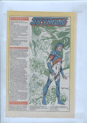 Ficha personaje DC Comics numero 260: Slam Bradley + Slipknot + Skyman