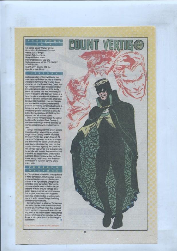 Ficha personaje DC Comics numero 270: Crazy Quilt + Count Vertigo
