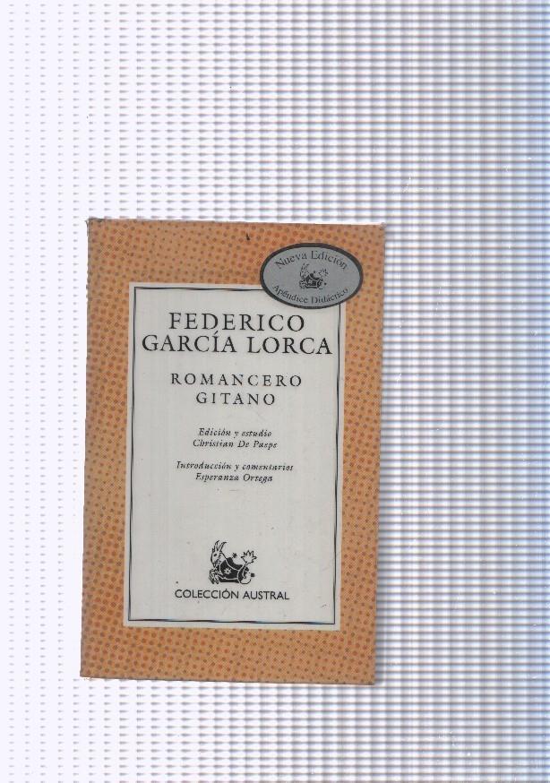 Coleccion Austral numero 156: Romancero gitano, comentarios Esperanza Ortega