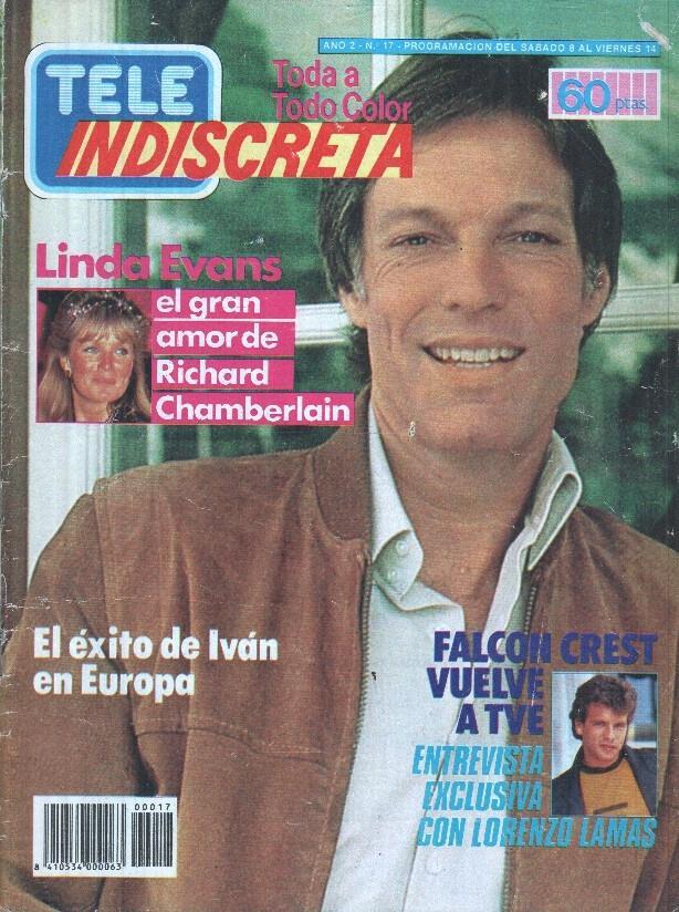 Tele Indiscreta Año 2 Num 17: (FALTA SUPLEMENTO CENTRAL PÁGINAS 39 A 46) Linda Evans el gran amor de Richard Chamberlain