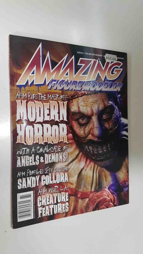 Revista: Amazing Figure Modeler num 61, Modern Horror - Angel of Death by Fred DiSanto, Species Birth by Jim Lawrence