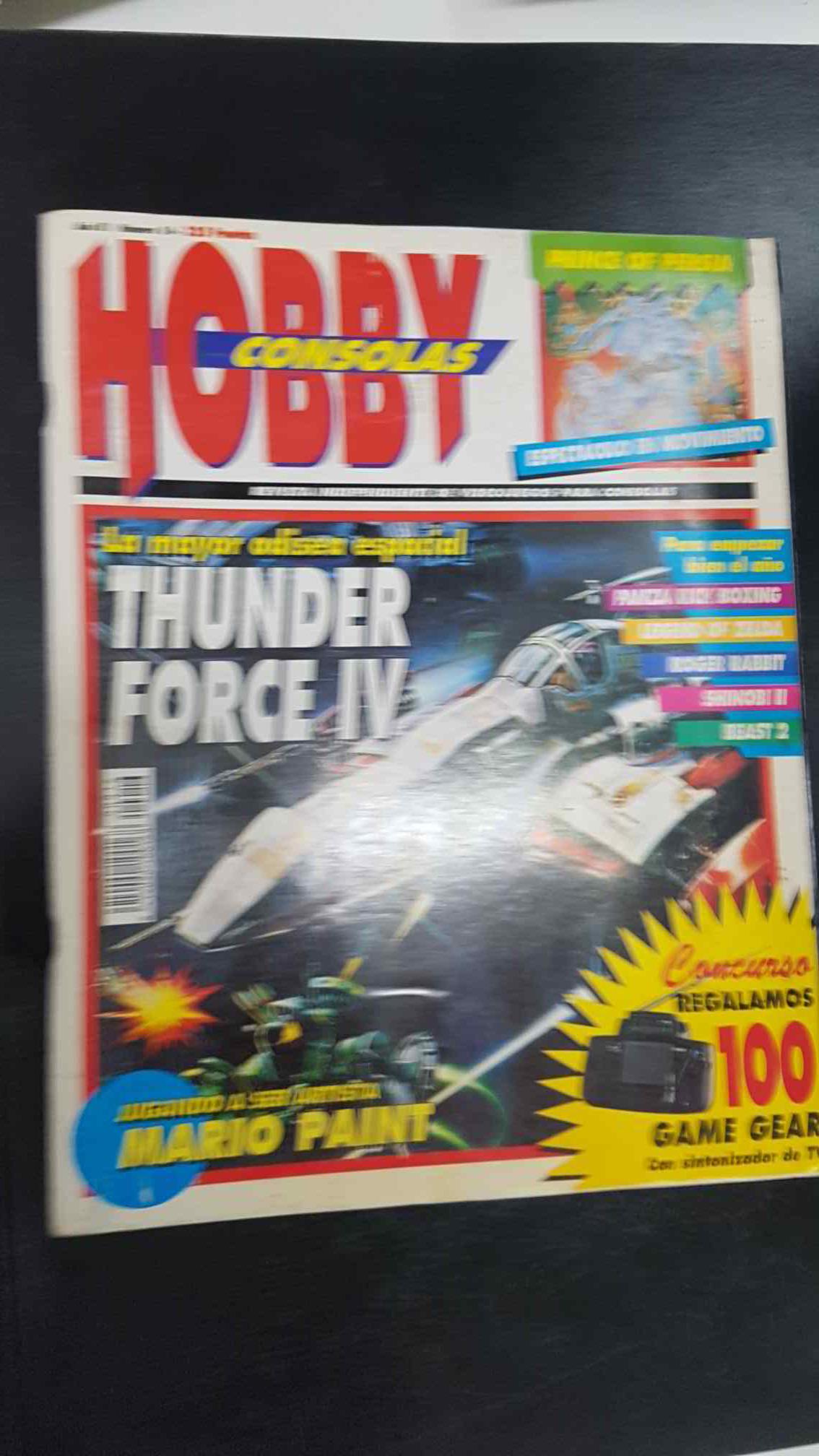 Revista: Hobby Consolas Num 016 Año III - Ene. 1993. Portada: Thunder Force IV. Mapa desplegable Chuck Rock