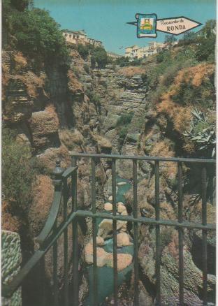 Postal E00686: El Tajo desde el puente viejo, Ronda