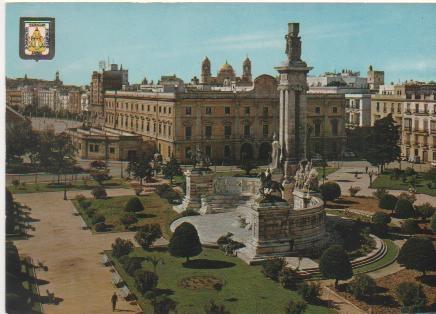 Postal E00770: Plaza España, Cádiz