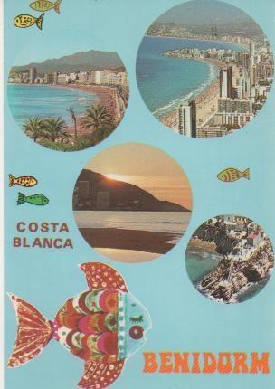 Postal E00746: imágenes de Benidorm