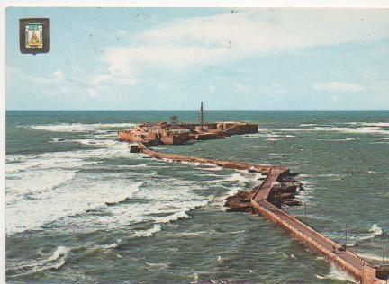Postal E00722: La Caleta, Castillo de San nSebastián, cádiz
