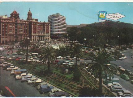Postal E00740: Plaza General Queipo del Llano, Málaga