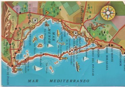 Postal E00556: Mapa del Mar Menor