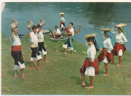 Postal E00645: Danzas de Patelas y Pandeiras, Galicia