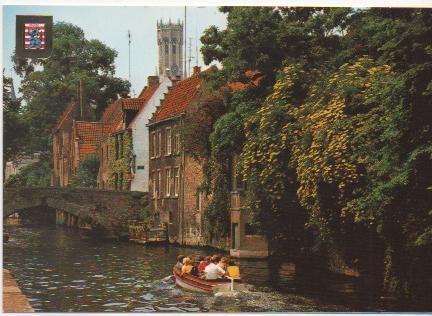 Postal E00614: Goene Rei, Brugge, Belgica