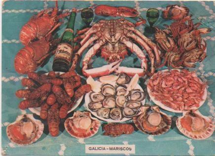 Postal E00632: Mariscos, Galicia