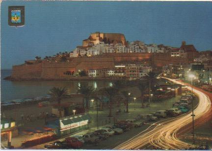 Postal E00939: Vista nocturna Peñiscola