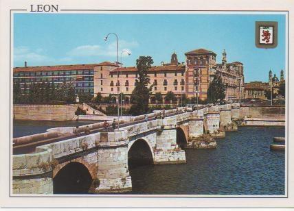 Postal E00890: Puente San Marcos, León