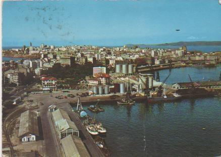 Postal E00818: Muelle, La Coruña