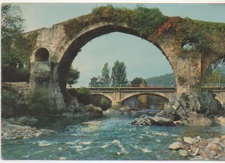 postal E00871: Puente Romano, Gangas de Onis