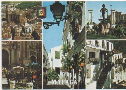 Postal E00861: Imágenes de Málaga