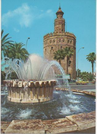 Postal E00845: Torre del Oro, Sevilla