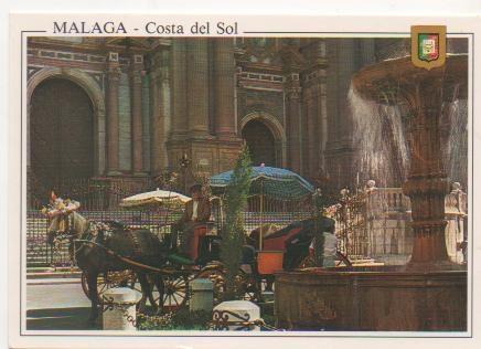Postal E00277: plaza del Obispo, Malaga