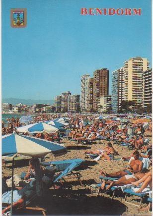 Postal E00279: Playa de Levante, Benidorm