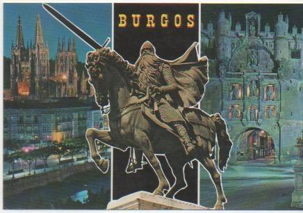 Postal E00185:El Cid,  Imágenes Burgos