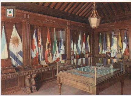 Postal E00183: Sala Banderas Monasterio la Rabida, Huelva