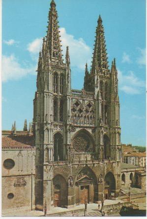 Postal E00478: Fachada principal Catedral de Burgos