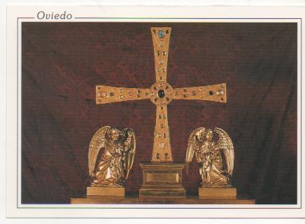 Postal E00492: Cruz de los Angeles, Oviedo, Asturias
