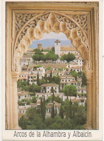 Postal E00441: La Alammbra y Albaicín, Granada