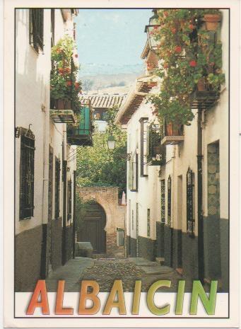 Postal E00442: Calle de Albaicín, Granada