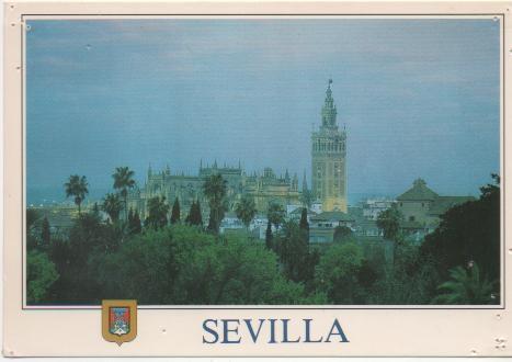 Postal E00454: Catedral, Giralda, Sevilla