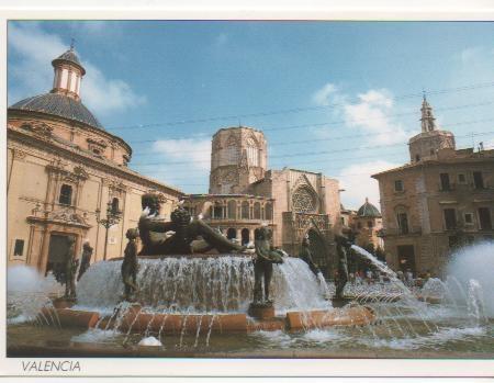 Postal E00457:Plaza de la Virgen, Valencia