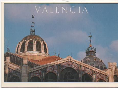 Postal E00459: Cupulas Mercado Central, Valencia