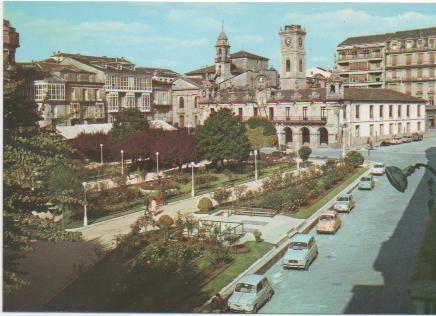 Postal E00379: Plaza España, Lugo