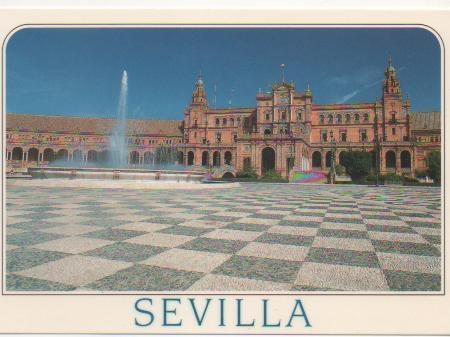 Postal E00413: Plaza España, Sevilla