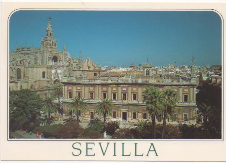 Postal E00420: Casa Lonja, La Giralda, Sevilla