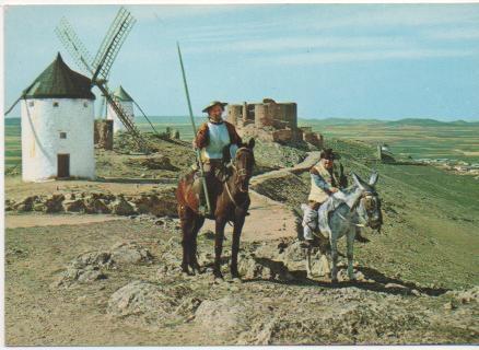 Postal  E00393: Don Quijote, Consuegra, La Mancha