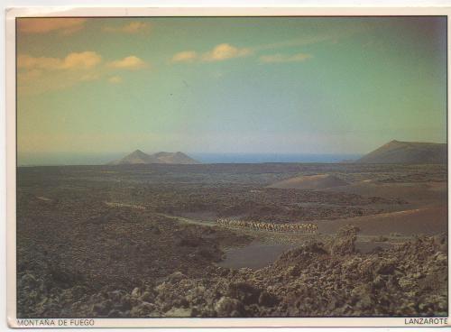 Postal E00437: Montañas del Fuego, Lanzarote