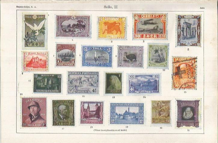 LAMINA ESPASA 37096: Sellos del mundo de 1929