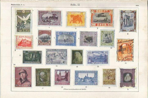LAMINA ESPASA 37096: Sellos del mundo de 1929