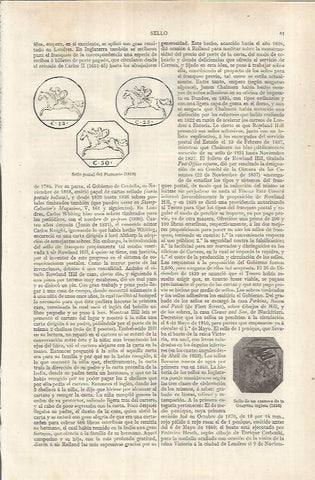 LAMINA ESPASA 37095: Sello postal del Piamonte de 1818