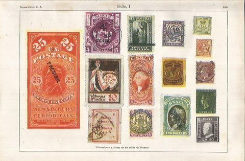 LAMINA ESPASA 37094: Sellos de correos 