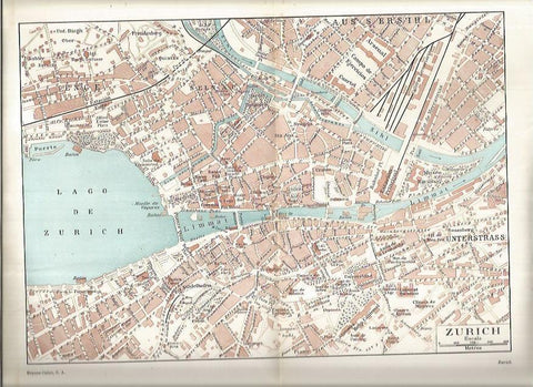 LAMINA ESPASA 37079: Plano de Zurich, Suiza
